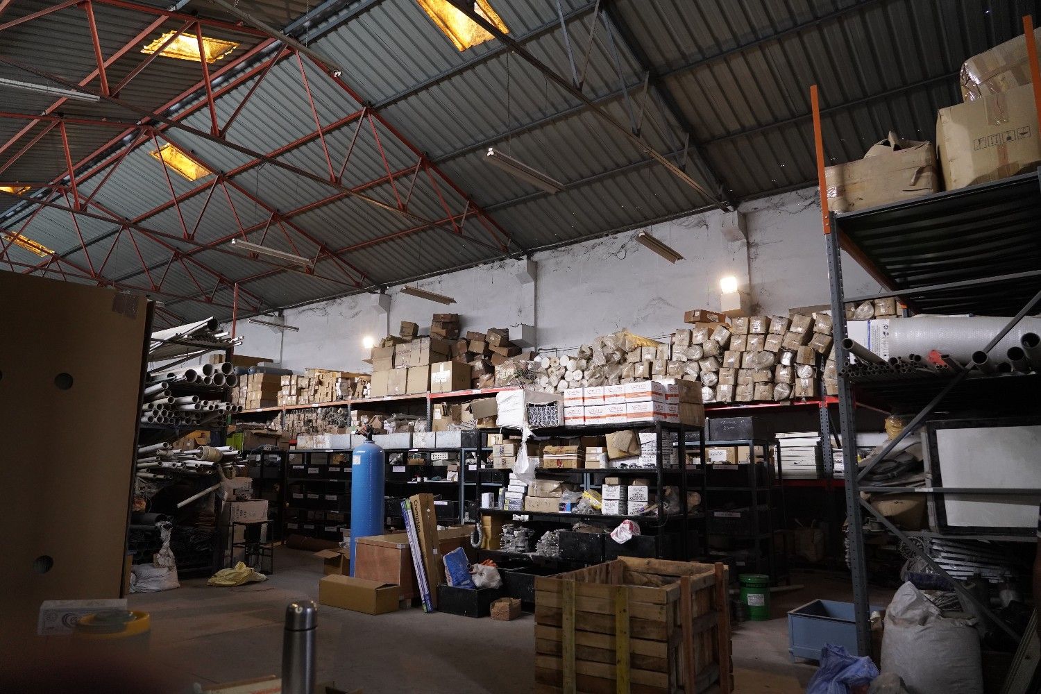 Raw material storage area