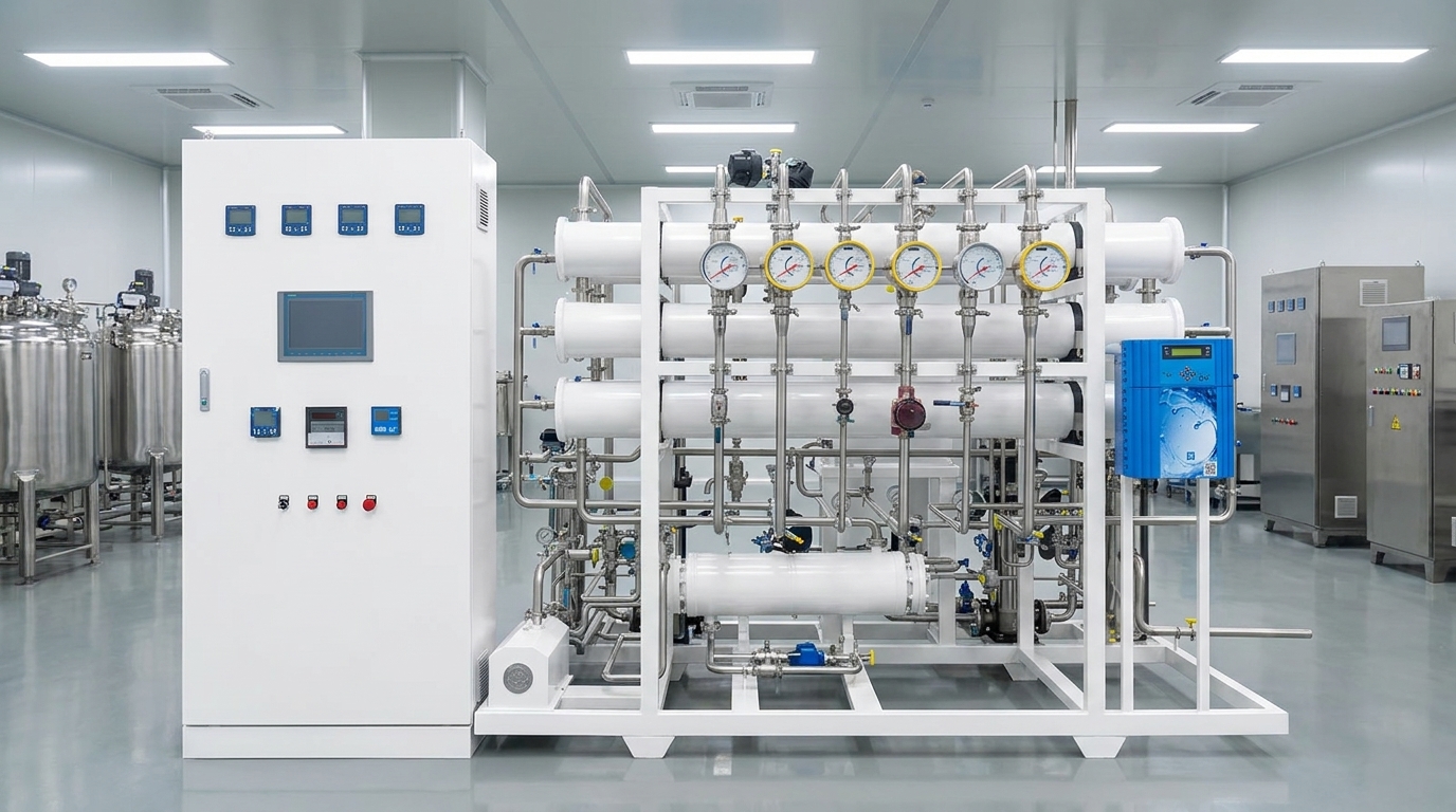 Pharma plant overview — effluent and process water loops
