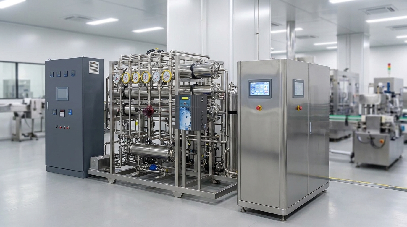 Pharma plant overview — effluent and process water loops