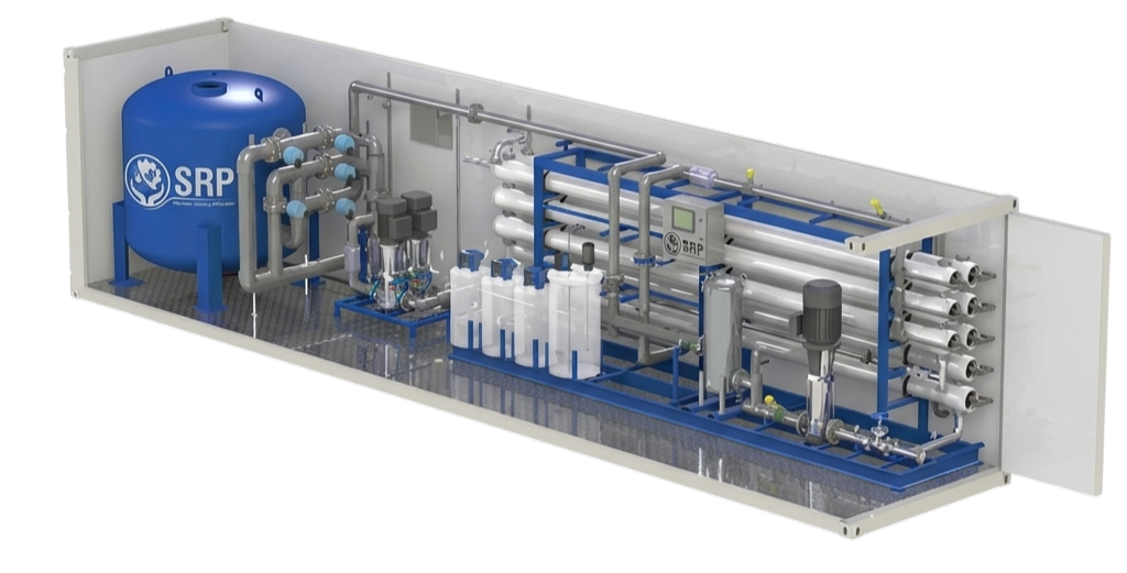 Containerised water treatment plant ISO containers